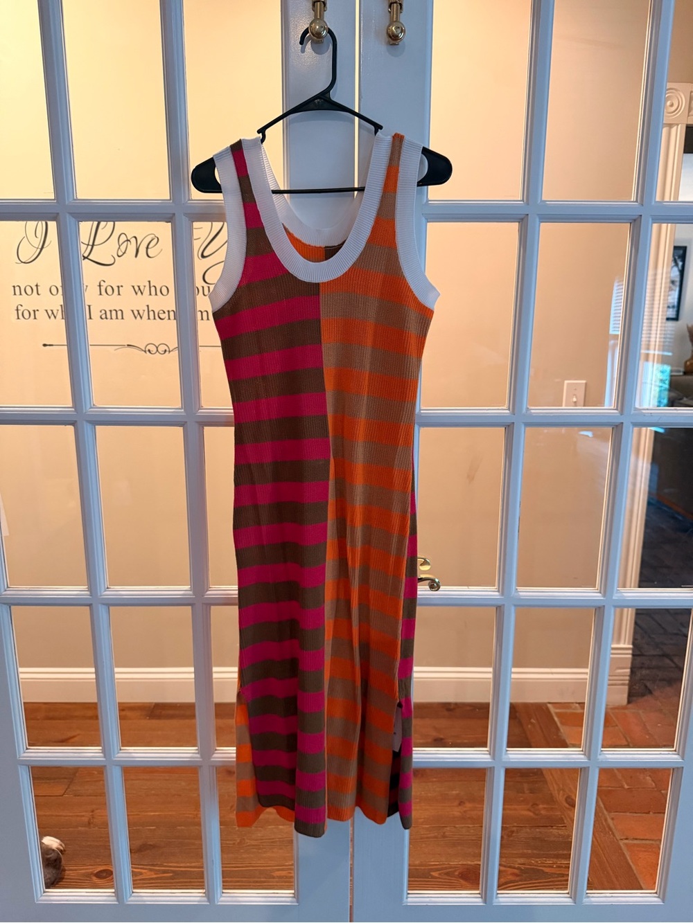 Amazon Striped Maxi Dress in Pink and Orange